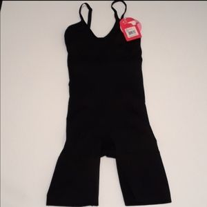 Spanx Mid Thigh Shaper Suit Medium Black $98